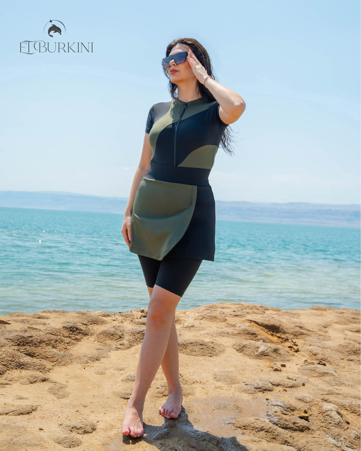 Hector Olive Black - Lite Cover - ETBurkini